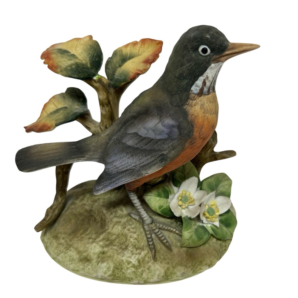Handcrafted Ceramic Bird Figurine - Multicolor